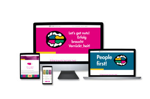 Webdesign Referenz mit Responsive Webdesign Abbildungen für Coaching Beweggründe von Funkenflug Design Münster.