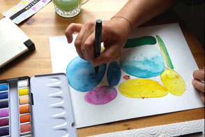 Kieselbild, Kreativ, Coaching, Kreativität, Kunsttherapie, Malen, Selbstverwirklichung, Traumaheilung