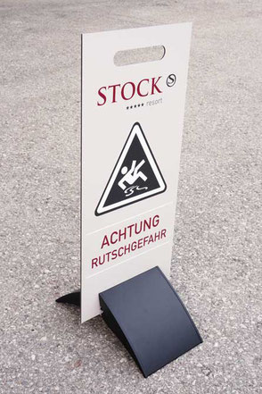 Infoschild, Direktdruck, Kundenstopper Stock Resort, Finkenberg