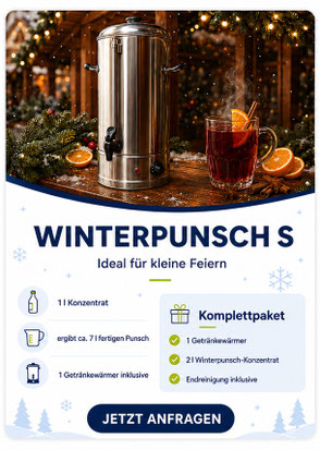 Winterpunsch Pakete S mit Getränkewärmer und Winterpunsch-Konzentrat