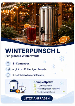 Winterpunsch Pakete L mit Getränkewärmer und Winterpunsch-Konzentrat