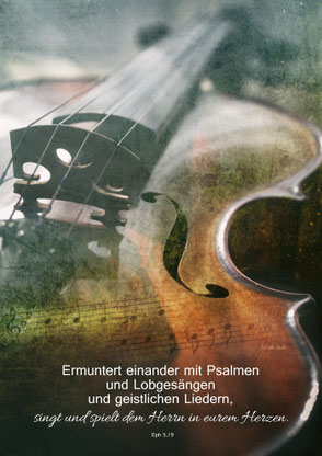 Geige, Musikinstrument, Christliche Karten