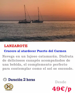 Crucero al atardecer en Lanzarote