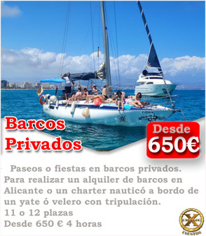 paseos en barcos Alicante