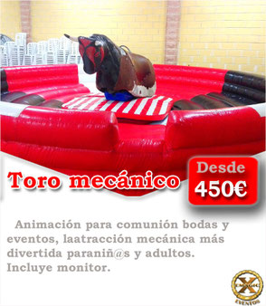 alquiler toro mecánico Chipiona