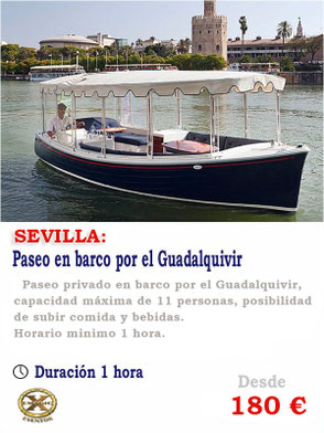 paseo barco Sevilla 11 pasajeros
