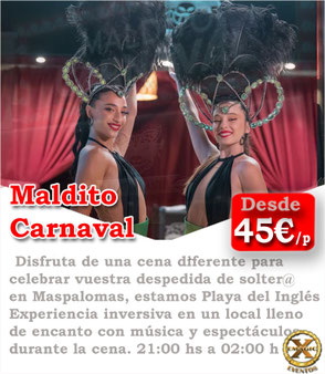 cena con show en las palmas