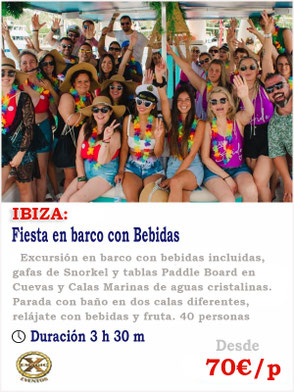 Fiesta en barco para despedidas en Ibiza