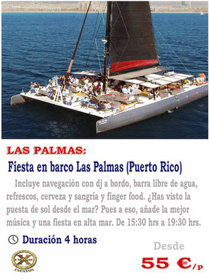 fiesta en barco Las Palmas