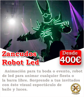 robot de led para bodas y eventos