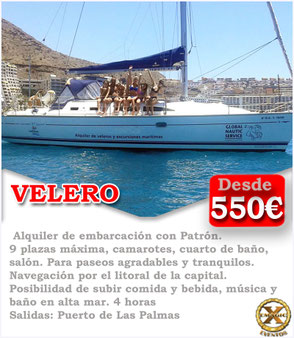 paseo en velero las palmas