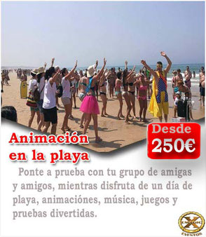 animación en la playa Despedidas de solteras en Conil de la frontera