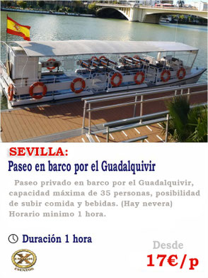 paseo barco Sevilla 35 personas