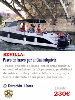 paseos en barcos en Sevilla