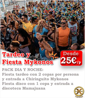 pack fiesta para despedidas Punta umbría Beach club