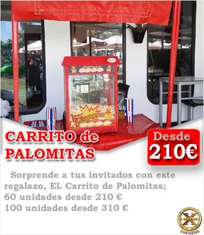 carrito de palomitas en Cadiz