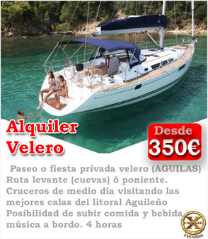 alquiler de barco para grupos grandes en Murcia
