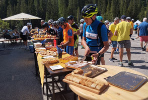 Buffet bei der Pause in San Martino di Castrozza