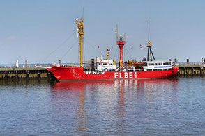 Feuerschiff Elbe 1 im Hafen von Cuxhaven