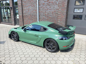 Porsche 718 GT4 RS farbige colored PPF Elfer Folien bester Folierer Lackschutzfolie Hamburg 
