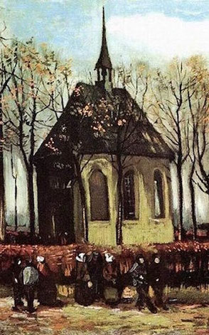 Van Gogh's Congregation Leaving the Reformed Church in Nuene