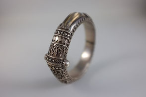 Armreif Rauchquarz Silber Sri Lanka