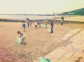 若松海岸ゴミ拾いボランティア活動