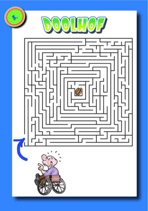 Link naar Doolhofspel nr 3 uit jeugdstrip Mr Peeves.