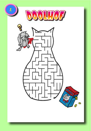 Link naar Doolhofspel nr 1 uit jeugdstrip Mr Peeves.