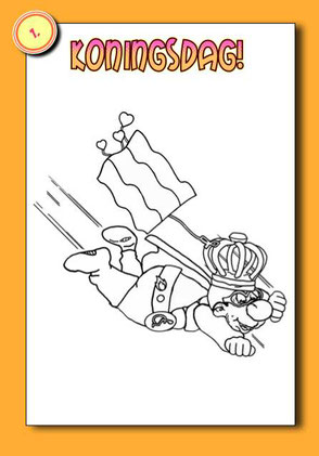 Link naar Kleurplaat Koningsdag Nr 1.