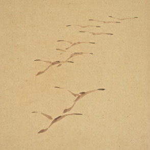 Ōtagaki Rengetsu (1791-1875) | Spring Geese Poem and Painting
