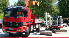 2-Achser Kipper mit Ladekran, Oberauer Transporte Nußdorf