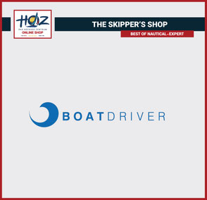 BoatDriver Logo im Skipper’s Shop – offizieller Partner für Bootsprüfung, Theorie und digitale Lernmittel.