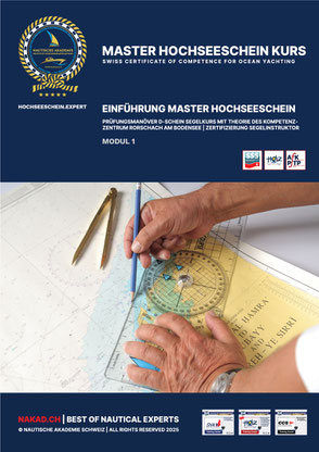 Einführung in den Master Hochseeschein Kurs der Nautischen Akademie Schweiz mit Kartennavigation und Kurszirkel