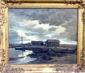Pierre Gaston Rigaud. "La hume 1905". Bassin d'Arcachon.