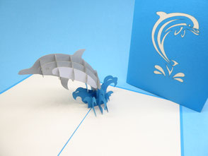 Carte pop-up dauphin