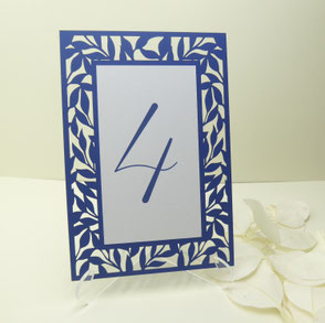 Numéro de table de mariage collection rameaux