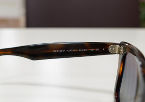 メガネ・サングラスのサイズや品番の写真