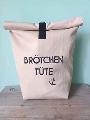 Brotbeutel mit Aufdruck Brötchentüte sand