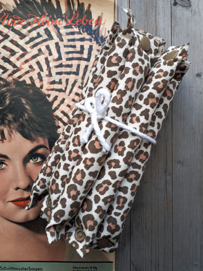 Schlafwickler Pillow Curlers Leo Muster hellbraun dunkelbraun