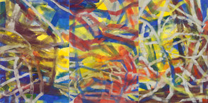 Gemälde ohne Titel, 210 x 420 cm (Triptychon) Foto: Martin Url, Frankfurt