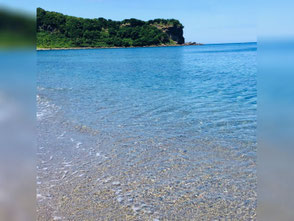 江の島海岸の美しい海