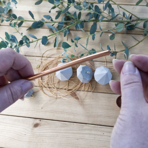 Concrete Diamond Ornament Copper Wreath Diy - step 1 by PASiNGA