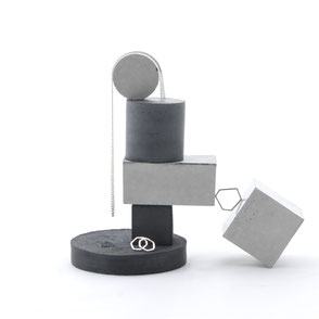 Stackable Concrete Jewellery Prop Set by PASiNGA Design