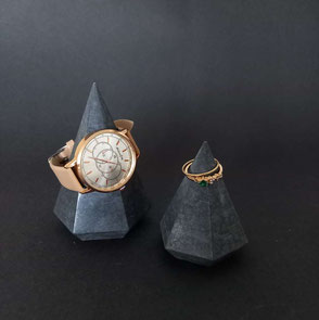 Concrete Diamond Bracelet, Ring, Watch Stand, Retail Display by PASiNGA