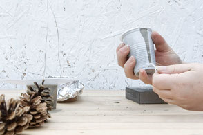 Unwrapping concrete from a single use plastic cup