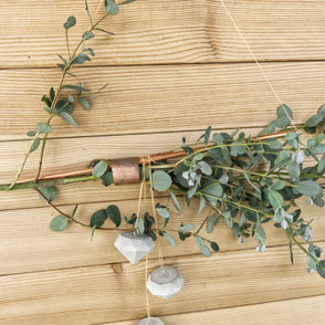 Concrete Diamond Ornament Copper Wreath Diy - wreath design by PASiNGA