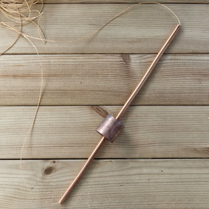 Concrete Diamond Ornament Copper Wreath Diy - the finished copper base by PASiNGA