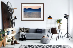 Photo of a study with a Delphicaphoto fine art print on the wall