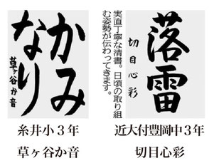神戸新聞習字紙上展
